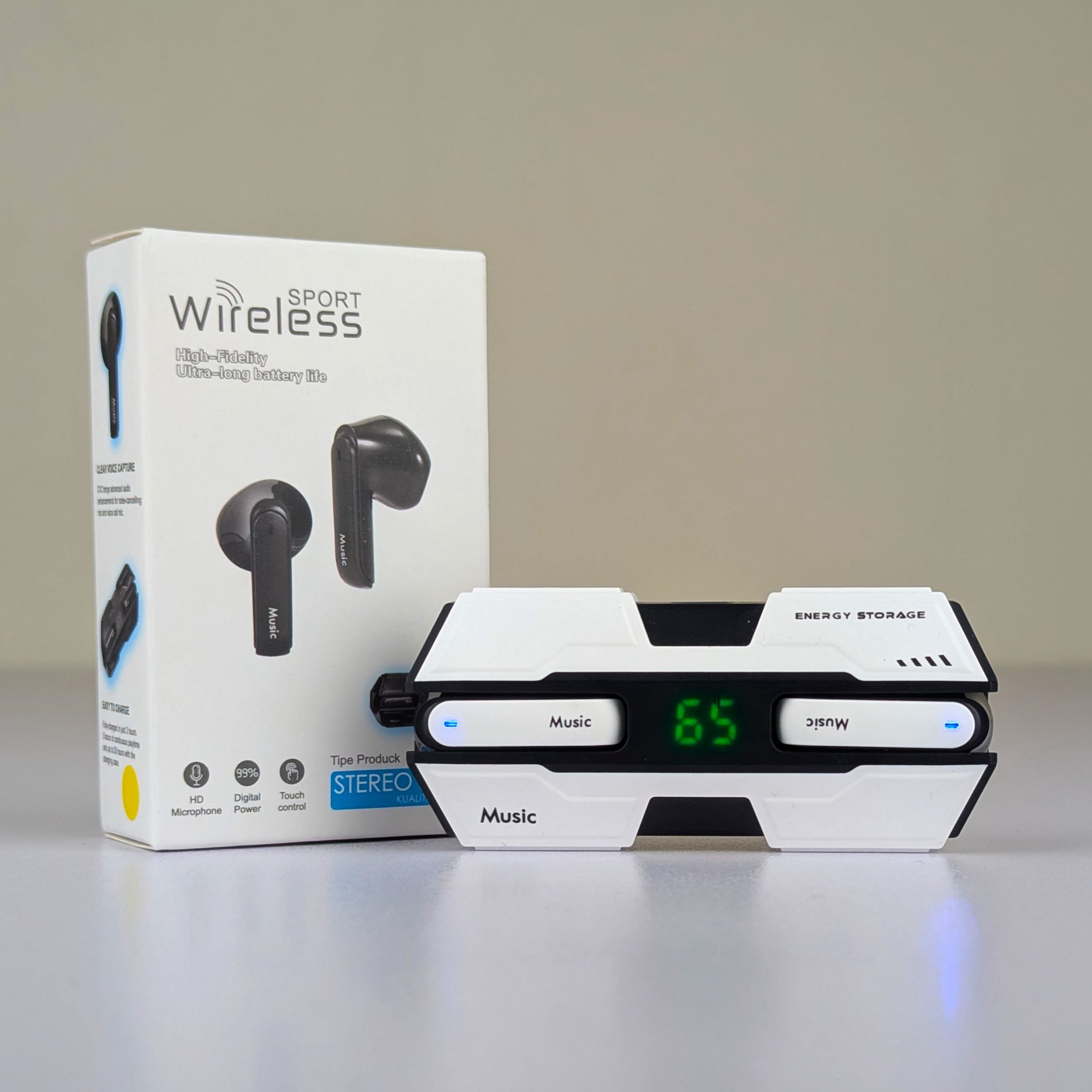 K8 Sport Wireless Earbuds – Bluetooth Sports Earphones with LED Display - Image 6